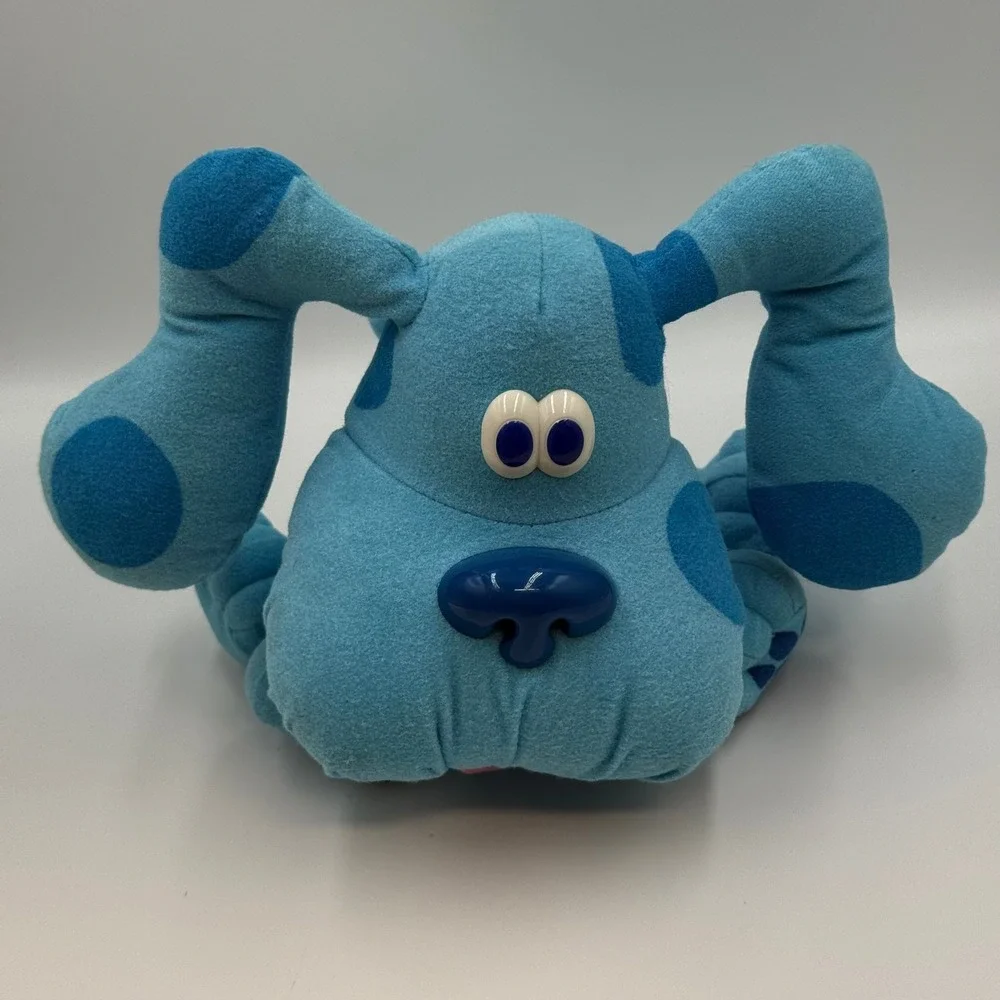 Vintage 1997 Tyco Blues Clues Pose A Blue‎ Plush Dog Posable Ears 39955 8 Inch
